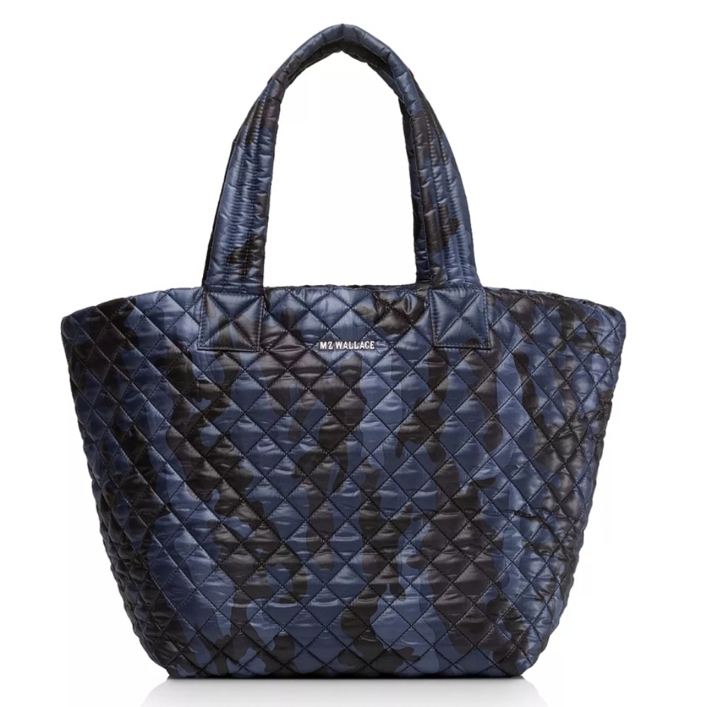 MZ Wallace Medium Metro Tote Deluxe Dark Blue Camo